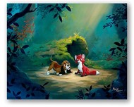 Fox and the Hound Artwork Fox and the Hound Artwork New Found Friend in the Forest
